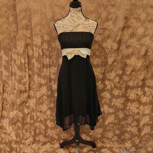 Star Vixen Formal Sheer Black Lined Dress, Size L, Used